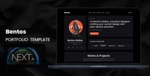 Bentos – Personal Portfolio Next JS Template