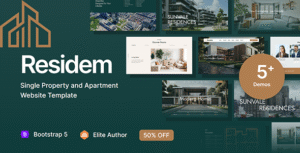 Residem – Single Property and Apartment Website Template
