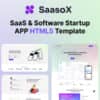 SaasoX – SaaS & Software App Startup HTML5 Template