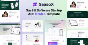 SaasoX – SaaS & Software App Startup HTML5 Template