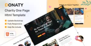 Donaty – Charity Landing Page HTML Template