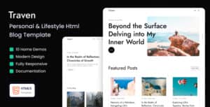 Traven – Personal & Lifestyle Blog HTML Template