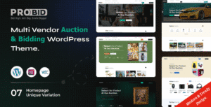 Probid – Multi Vendor Auctions WooCommerce WordPress Theme