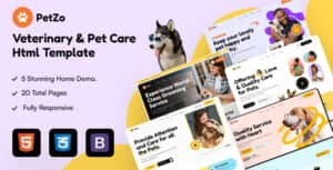 PetZo – Veterinary & Pet Care HTML Template