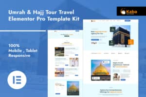 Kaba – Umrah & Hajj Tour Travel Elementor Pro Template Kit