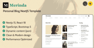 Merinda – Personal Blog NextJS Template