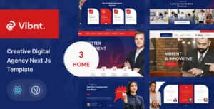 Vibnt – Creative Digital Agency React Next Js Template