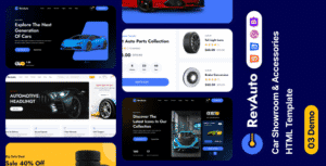 RevAuto – Car Showroom and Accessories HTML Template