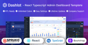 Dashlot – Typescript React Admin Panel Dashboard Template