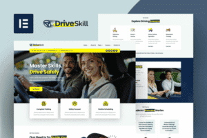 DriveSkill – Driving School Elementor Template Kit