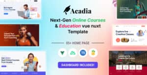Acadia – University & Online Course Vue Nuxt 3 Template