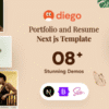 Diego – Creative Personal Portfolio & Resume React Next js Template