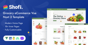 Shofi – Grocery eCommerce Vue Nuxt 3 Template