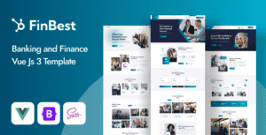Finbest – Banking and Finance Vue.js 3 Template