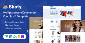 Shofy – Multipurpose eCommerce Vue Nuxt 3 Template