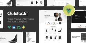 Outstock – Clean, Minimal eCommerce Vue Nuxt 3 Template
