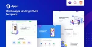 Appz – Mobile App landing HTML5 Template