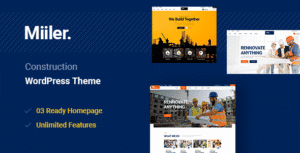 Miiler – Construction WordPress Theme