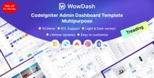 WowDash – Tailwind CSS – Multipurpose Admin Dashboard CodeIgniter Template