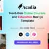 Acadia – University & Online Course  React Next js Template