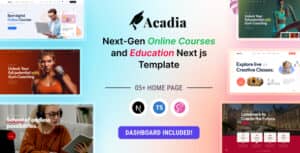Acadia – University & Online Course  React Next js Template