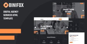 Binifox – Digital Agency Services HTML5 Template