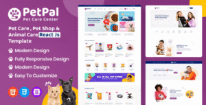 Petpal – Pet Care and Pet Shop React Js Template