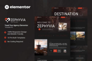 Zephyvia – Travel Tour Agency Elementor Template Kit