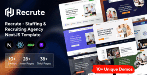 Recrute – Staffing & Recruiting Agency NextJS Template