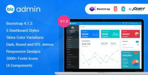 Bizadmin – Multipurpose Bootstrap 4 Admin Templates + UI Kit