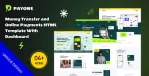 PayOne – Money transfer & online payments HTML Template With Dashboard