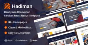 Hadiman – React NextJs Handyman Renovation Services Template