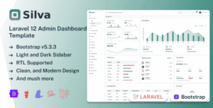 Silva – Laravel 12 Admin Dashboard Template