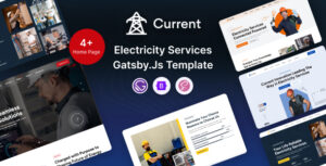 Current – Gatsby.Js Electricity Services Template