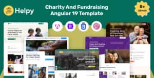 Helpy – Angular 19 Charity And Fundraising Template