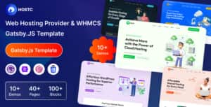 Hostc – Gatsby.js Web Hosting Provider & WHMCS Template