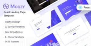 Modzy – React Landing Page Template