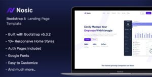 Nosic – Responsive Bootstrap 5 Landing Page Template