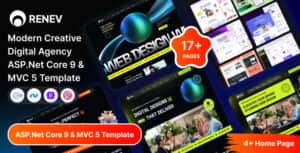 Renev – Modern Creative Digital Agency ASP.Net Core 9 & MVC 5 Template