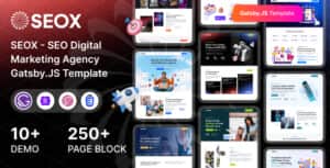 SEOX – Gatsby.JS SEO & Digital Marketing Agency Template