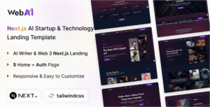 WebAi – AI Startup & Technology NextJs Landing Template