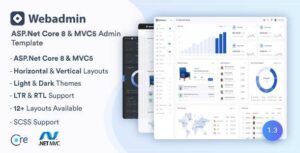 Webadmin – ASP.Net Core 8 & MVC5 Admin Dashboard Template