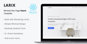 Larix – React Landing Page Template