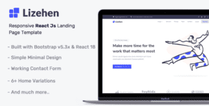 Lizehen – React Landing Page Template