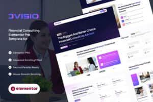 Advisio – Financial Consulting Elementor Pro Template Kit