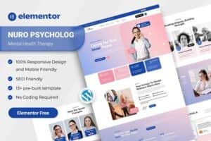 Nuro – Mental Health Therapy Elementor Template Kit
