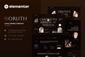 Orlith – Luxury Jewelry Collection Elementor Template Kit