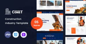 Const – Construction PHP Template