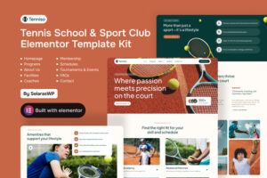Tenniso – Tennis Schools & Sport Club Elementor Pro Template Kit