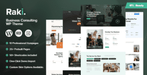 Raki – Business, Finance Consulting WordPress Theme